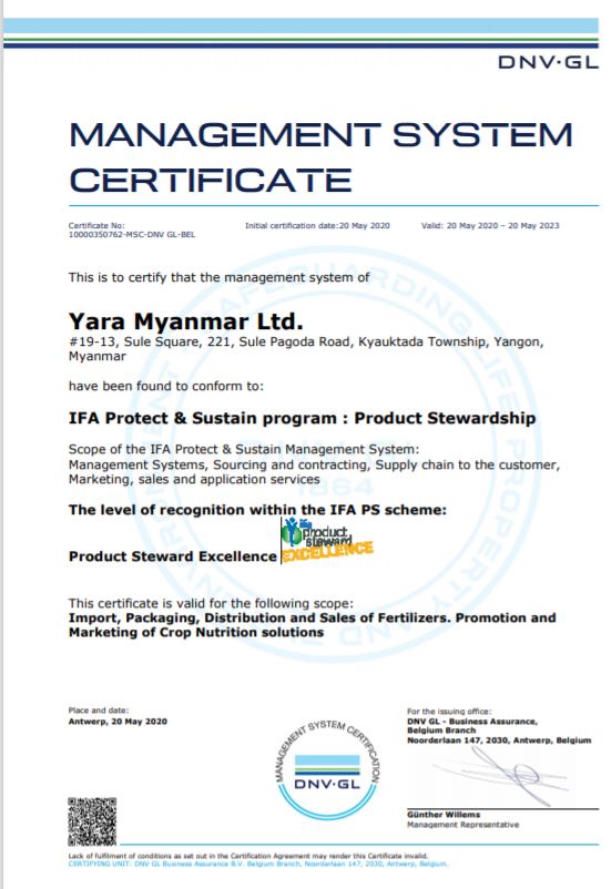 IFA Certificate